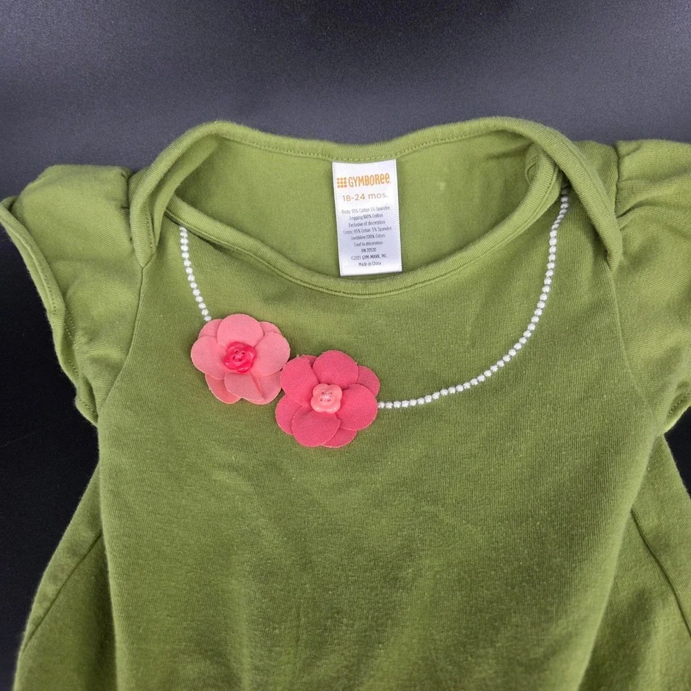 Gymboree Girls 18-24M Bohemian Jewel Tunic and Floral Leggings 2 Piece Set